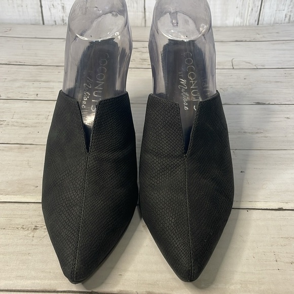 Coconuts by Matisse Black Night Moves Vegan Slip On Chunky Heels Mules - Picture 12 of 12